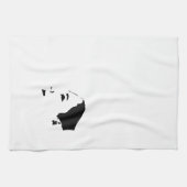 Minimalismus Sketch Zeichnend weibliche Mädchen Geschirrtuch (Horizontal)