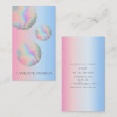 Minimalismus Sphere Circle Pink Blue Beauty Vip Visitenkarte (Vorne/Hinten)