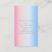 Minimalismus Sphere Circle Pink Blue Beauty Vip Visitenkarte (Rückseite)