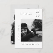 Minimalismus Typografie Save The Date (Vorne/Hinten)