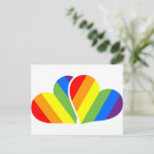 Minimalismus und Stolz: Regenbogenherz Postkarte (Stehend Vorderseite)