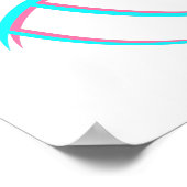 Minimalismus Volleyballmädchen individuelle Name Poster (Ecke)