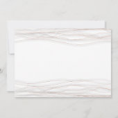 Minimalismus Weiße Rose Grau Abstrakte Delikatstra Einladung (Rückseite)