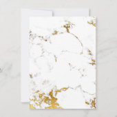 Minimalismus White Carrara Marble Gold Geburtstag Einladung (Rückseite)