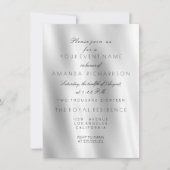 Minimalismus White Gray Seidenstoff Ombre Geburtst Einladung (Vorderseite)