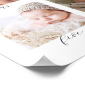 Minimalist 1st Birthday Milestone Photo Collage Poster (Ecke)