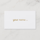 Minimalist 2 Golden Visitenkarte (Vorderseite)