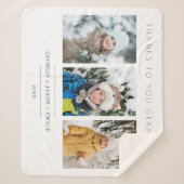 Minimalist 3 Photos Collage Keepsake for Family Sherpadecke (Vorderseite)