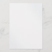 Minimalist 3D White Floral  Luxury Elegant Wedding Menükarte (Rückseite)