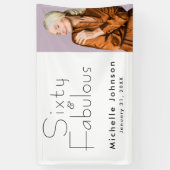 Minimalist 60 & Fabulous 60th Birthday Party Banner (Vertikal)