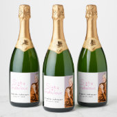 Minimalist 60 & Fabulous 60th Birthday Party Schaumweinetikett (Flaschen)