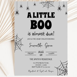 Minimalist A Little Boo Baby Shower Einladung