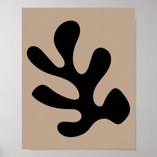 Minimalist Abstract Algae Matisse Style Poster (Vorne)