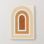 Minimalist Abstract Arch Print - Earth Tones Button (Vorderseite)