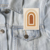 Minimalist Abstract Arch Print - Earth Tones Button (Insitu)