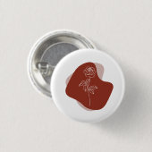Minimalist  Abstract Boho Rose Button (Vorne & Hinten)