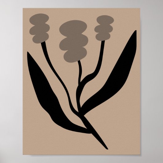 Minimalist Abstract Botanical Matisse Style Poster (Vorne)