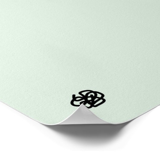 Minimalist Abstract Egg poster with Bass design (Ecke)