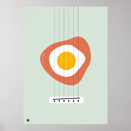 Minimalist Abstract Egg poster with Bass design (Vorne)