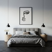Minimalist Abstract Face Line Art Poster