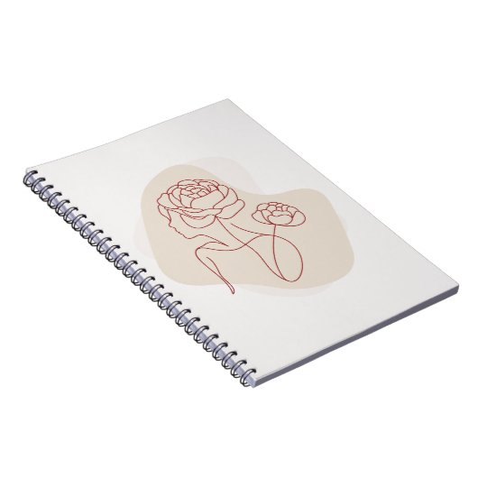 Minimalist Abstract Floral Line Art Notizblock (Rechte Seite)