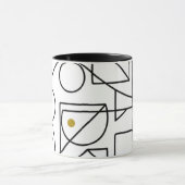 Minimalist Abstract Geometric Line Art Mug Tasse (Zentrum)