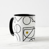 Minimalist Abstract Geometric Line Art Mug Tasse (Vorderseite Links)