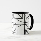 Minimalist Abstract Geometric Line Art Mug Tasse (VorderseiteRechts)