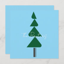 Minimalist Abstract Green Chic Christmas Tree