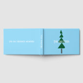 Minimalist Abstract Green Chic Christmas Tree Gästebuch (Voll)