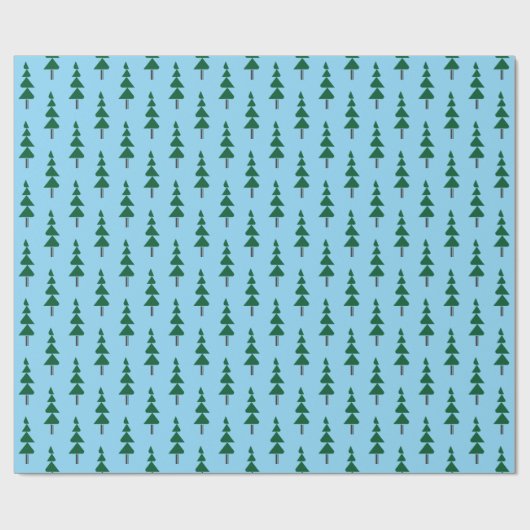 Minimalist Abstract Green Chic Christmas Tree Geschenkpapier (Flach)