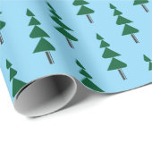 Minimalist Abstract Green Chic Christmas Tree Geschenkpapier (Rolleneckpunkt)