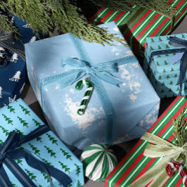 Minimalist Abstract Green Chic Christmas Tree Geschenkpapier