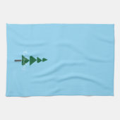 Minimalist Abstract Green Chic Christmas Tree Geschirrtuch (Horizontal)