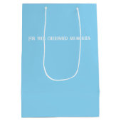 Minimalist Abstract Green Chic Christmas Tree Mittlere Geschenktüte (Rückseite)