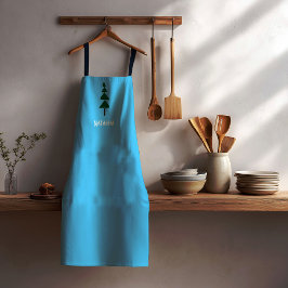 Minimalist Abstract Green Chic Christmas Tree Schürze