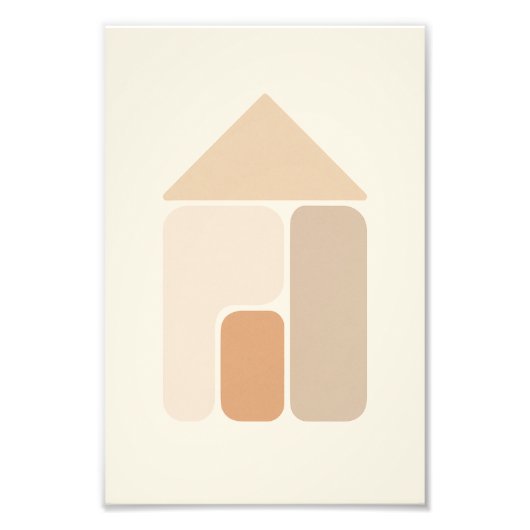 Minimalist Abstract House Poster  (Vorne)