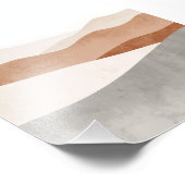 Minimalist abstract landscape wall art – Calm neut Fotodruck (Ecke)