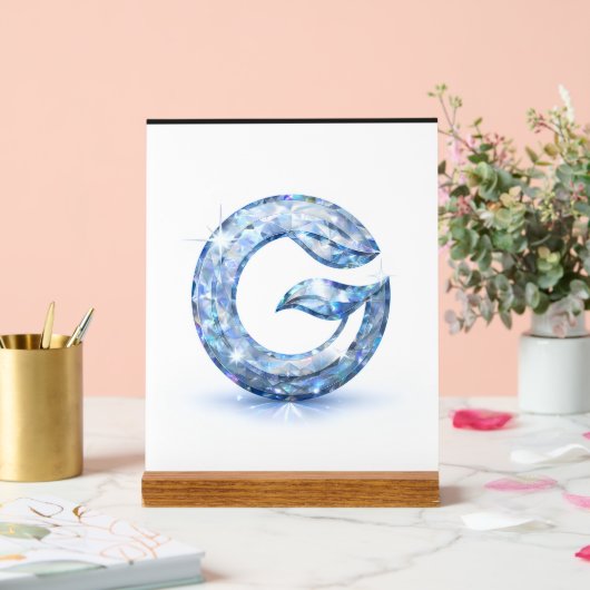 Minimalist Abstract Letter G  Acrylschild (Hochzeit)