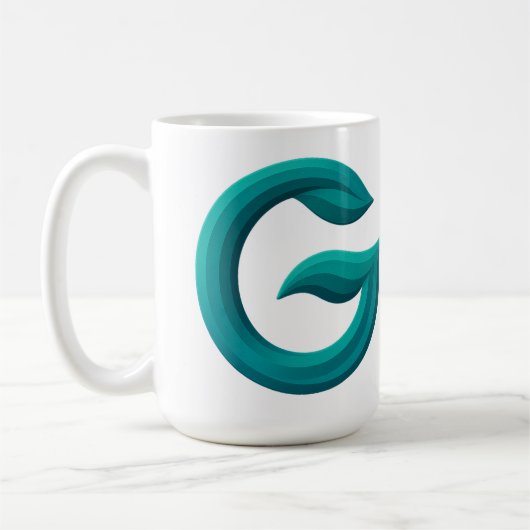 Minimalist Abstract Letter G Coffee Mug  Kaffeetasse (Links)