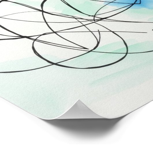 Minimalist Abstract Line Drawing Prints  Poster (Ecke)