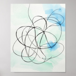 Minimalist Abstract Line Drawing Prints  Poster