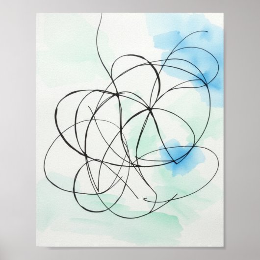 Minimalist Abstract Line Drawing Prints Poster (Vorne)