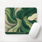 Minimalist Abstract Nature Earthy Green Botanical Mousepad (Mit Mouse)