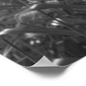 Minimalist abstract nature print black and white poster (Ecke)