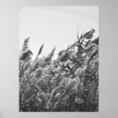 Minimalist abstract nature print black and white poster (Vorne)