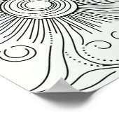 Minimalist Abstract Sun Art Poster (Ecke)