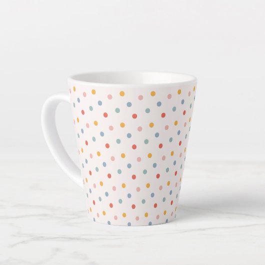 Minimalist Abstract Tiny Spots Pastel Earth Tones  Milchtasse (Linke Ecke)