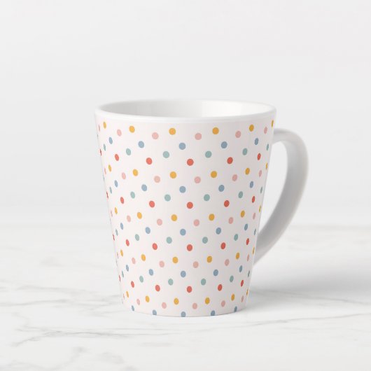 Minimalist Abstract Tiny Spots Pastel Earth Tones Milchtasse (Rechte Ecke)