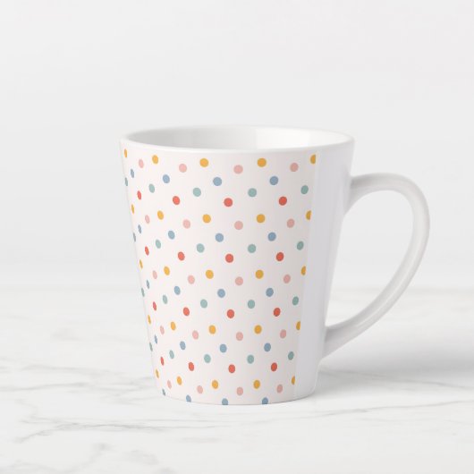 Minimalist Abstract Tiny Spots Pastel Earth Tones Milchtasse (Rechts)